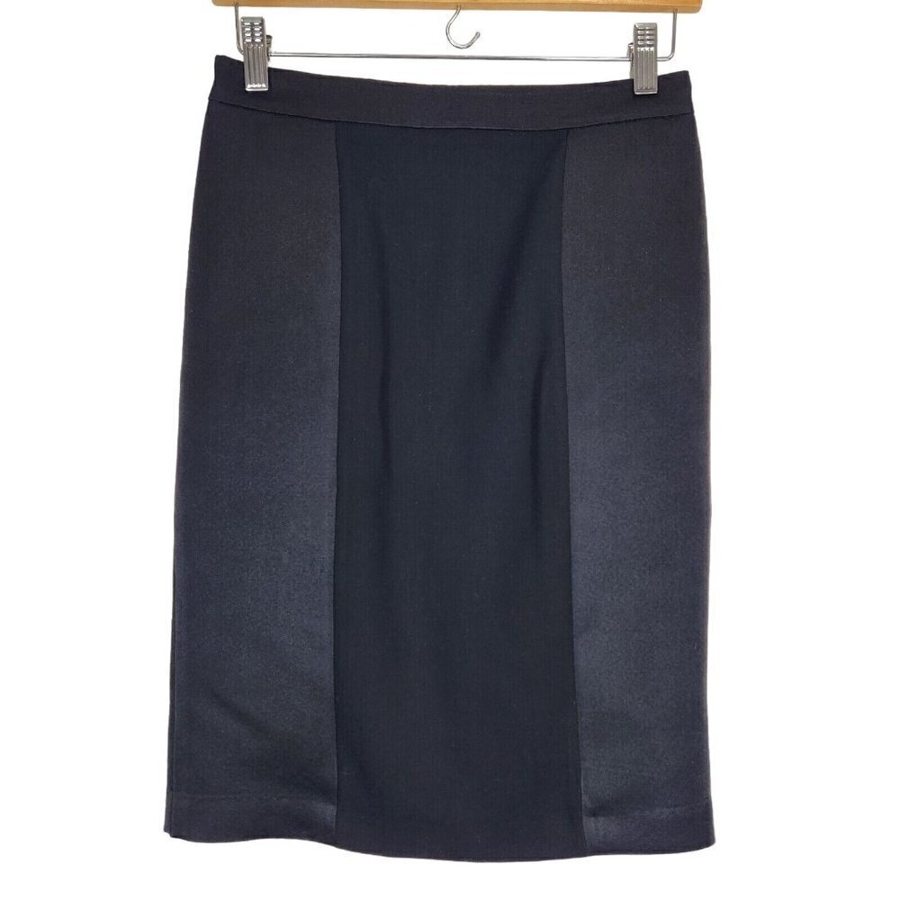 ETRO Pencil Skirt Womens Italian Size 40 Black Wool Silk Blend US Size 4 Classic